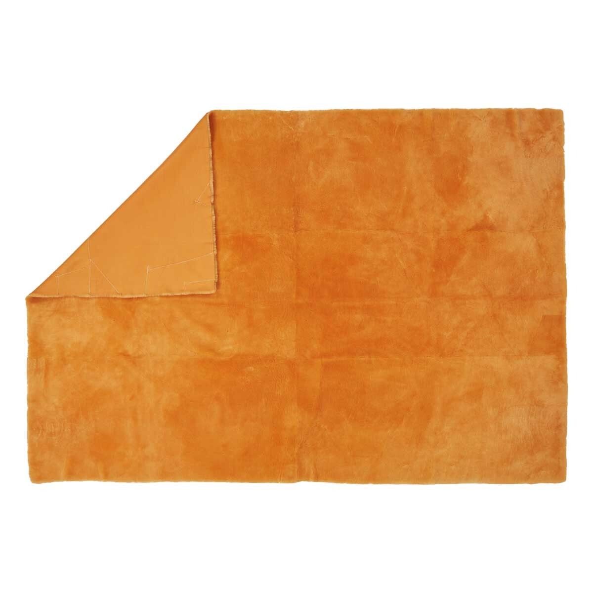 Throw of Short Wool Double Face | 140x200cm Yellow