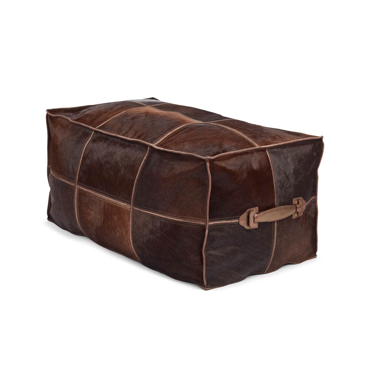 Calf Leather Pouf Long 45x82x38