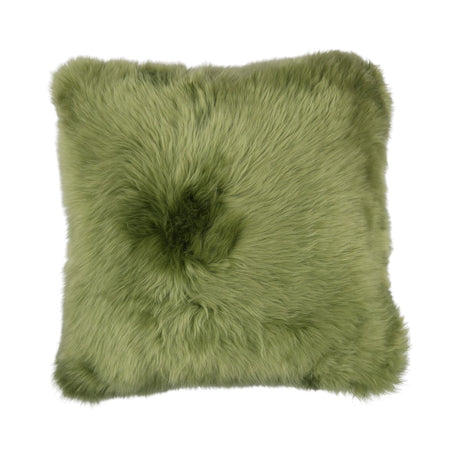 Sheepskin Cushion | Long Wool | New Zealand | 50x50 cm Green