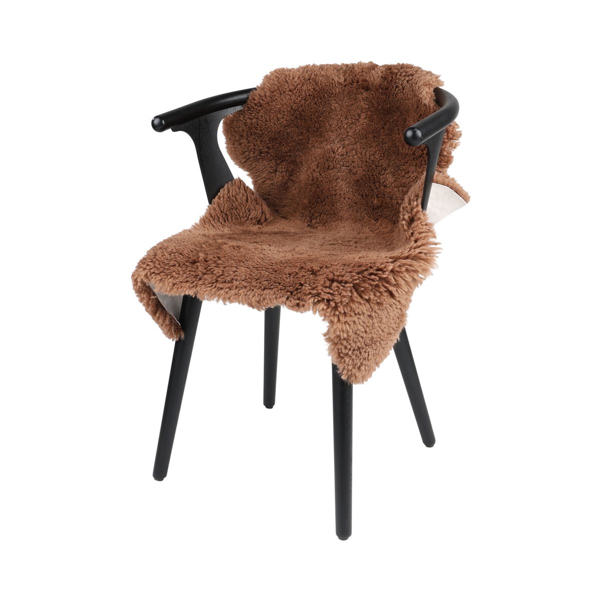Back Country Sheepskin | New Zealand | Long Wool Curly | 90 cm Toffee