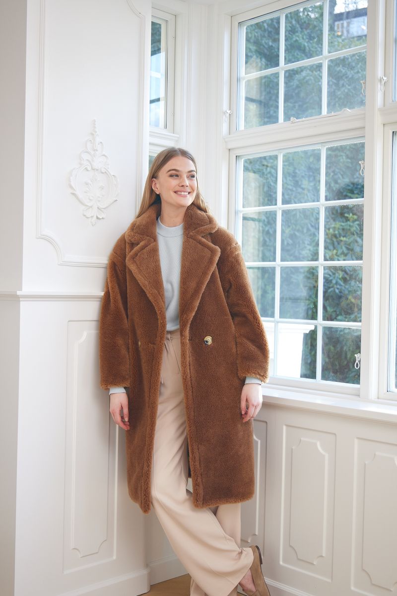 Donna Coat Teddy Brown