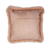 Sheepskin Cushion | Long Wool | New Zealand | 50x50 cm Rosa