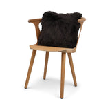 Sheepskin Cushion | Long Wool | New Zealand | 40x40 cm Black