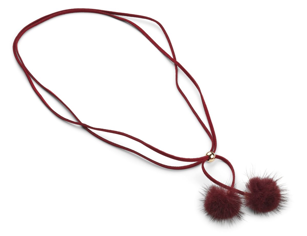 Nicki Mink Necklace Burgundy