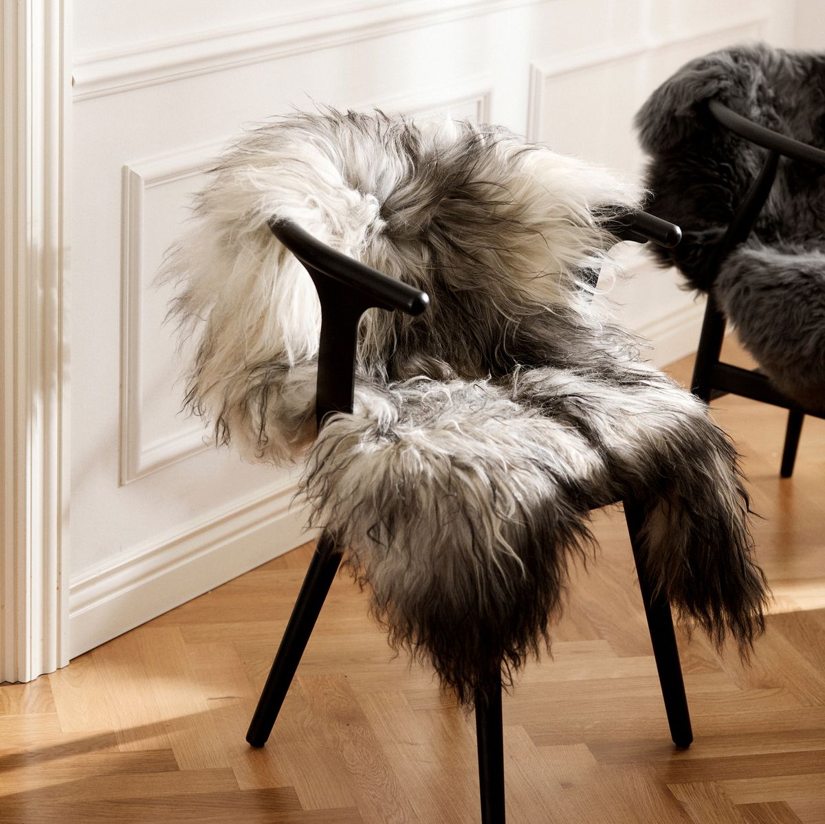 Icelandic Sheepskin | Natural Colors | Long Wool | 90 cm Natural Grey