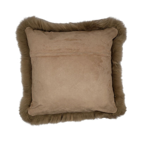 Sheepskin Cushion | Long Wool | New Zealand | 50x50 cm Taupe