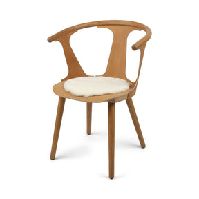 Short Wool Seat Cover | New Zealand | Ø34 cm White