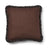 Short-Wool Sheepskin Cushion | SW trim | 52x52 cm Brown/Cappuccino