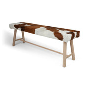 Theo Cowhide Bench | Oak Legs | 140x35x45 cm