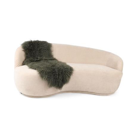 Double Mongolian Sheepskin | 150 x 55 cm Hedge Green