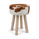 Cowhide Stool | 48x34cm Brown/White