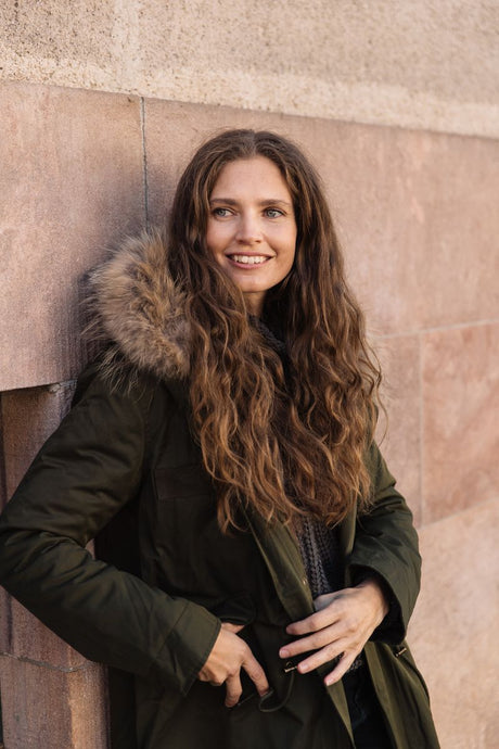 Petra Jacket Hedge Green/Natural Brown