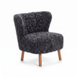 Emil Lounge Chair | Short Wool Anthracite