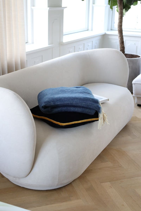 Throw of Mohair Double Face | 130x170 cm Blue Grey