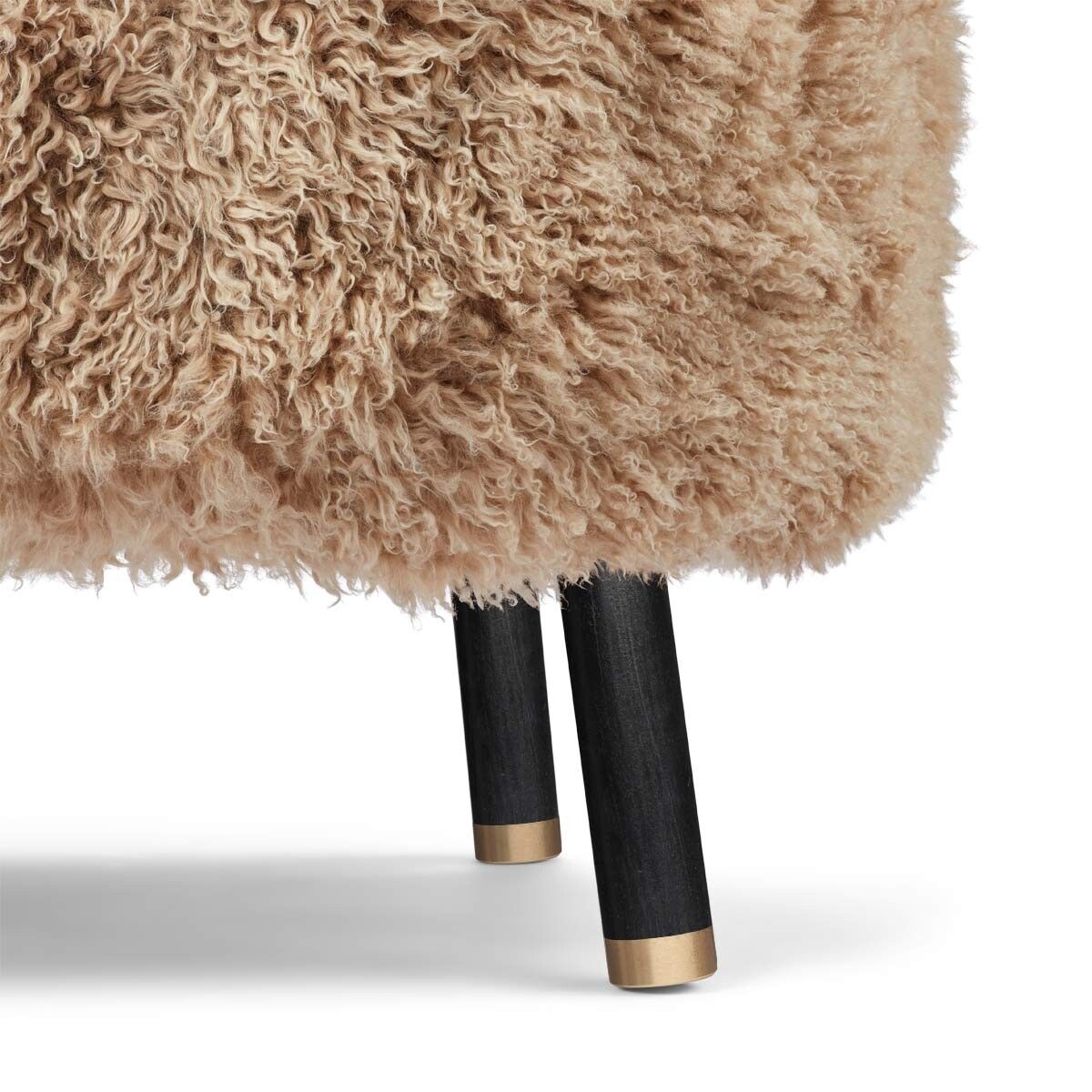 Emil Lounge Chair | Long Wool Honey