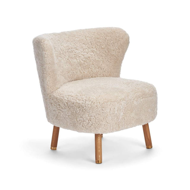 Emil Lounge Chair | Brass | Short Wool