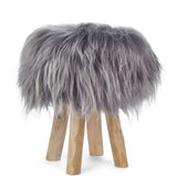 Theo Stool + Cover | Oak Legs | Icelandic Sheepskin