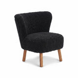 Emily Lounge Chair | Short Wool Black