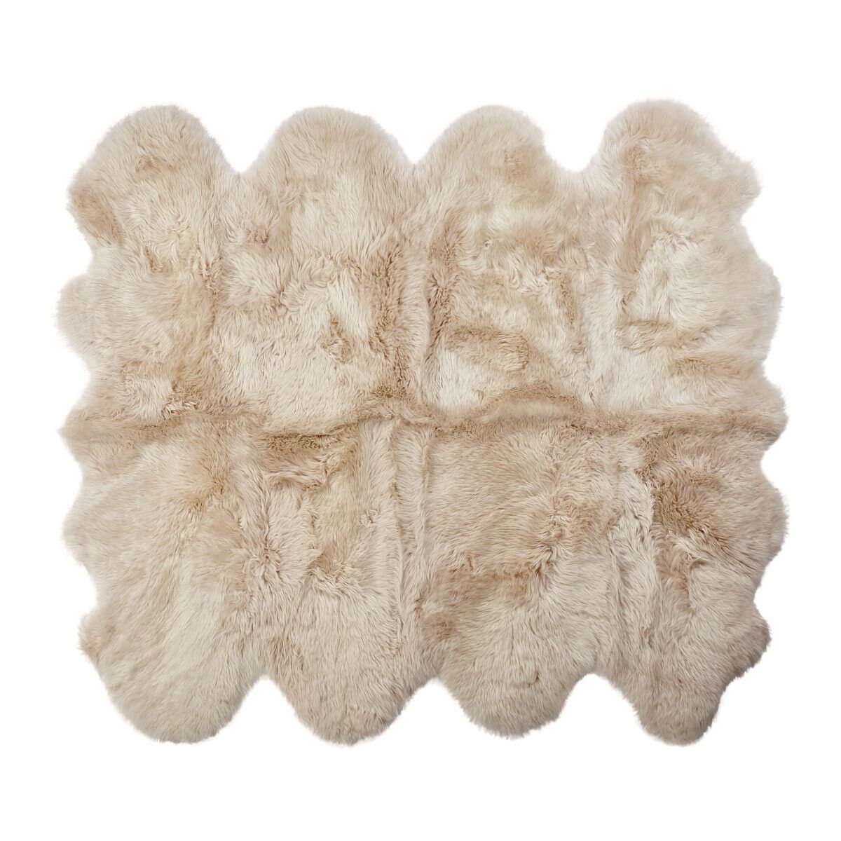 Premium | New Zealand Sheepskin | Long Wool | Rug 180x214 cm Linen