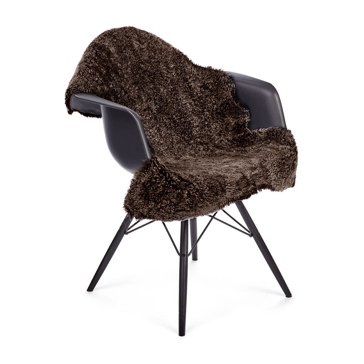 Short Wool Curly Sheepskin 100 x 60 cm Cappuccino