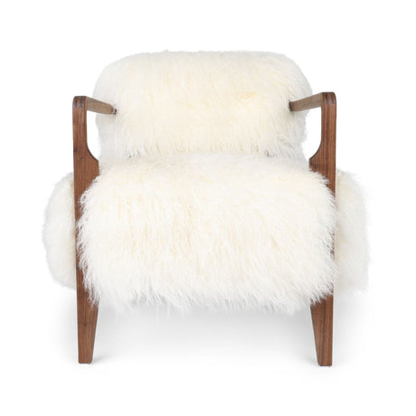 Lina Lounge Chair | Tibetan Sheepskin | Long Wool