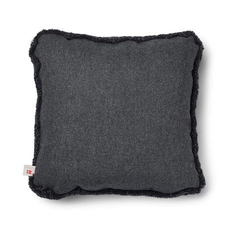 Short Wool Sheepskin Cushion | Two-sided |52x52 cm  | 34x52 cm  Charcoal/Anthracite