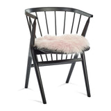 Long Wool Sheepskin Seat Cover | Ø38 cm Candy