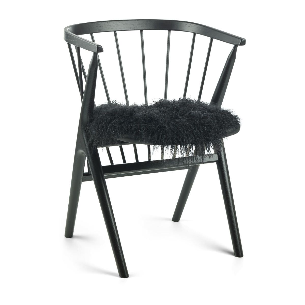Tibetan Sheepskin Seat Cover | 38cm Black