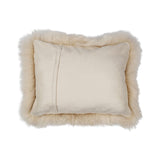 Sheepskin Cushion | Long Wool | New Zealand | 35x45 cm Linen