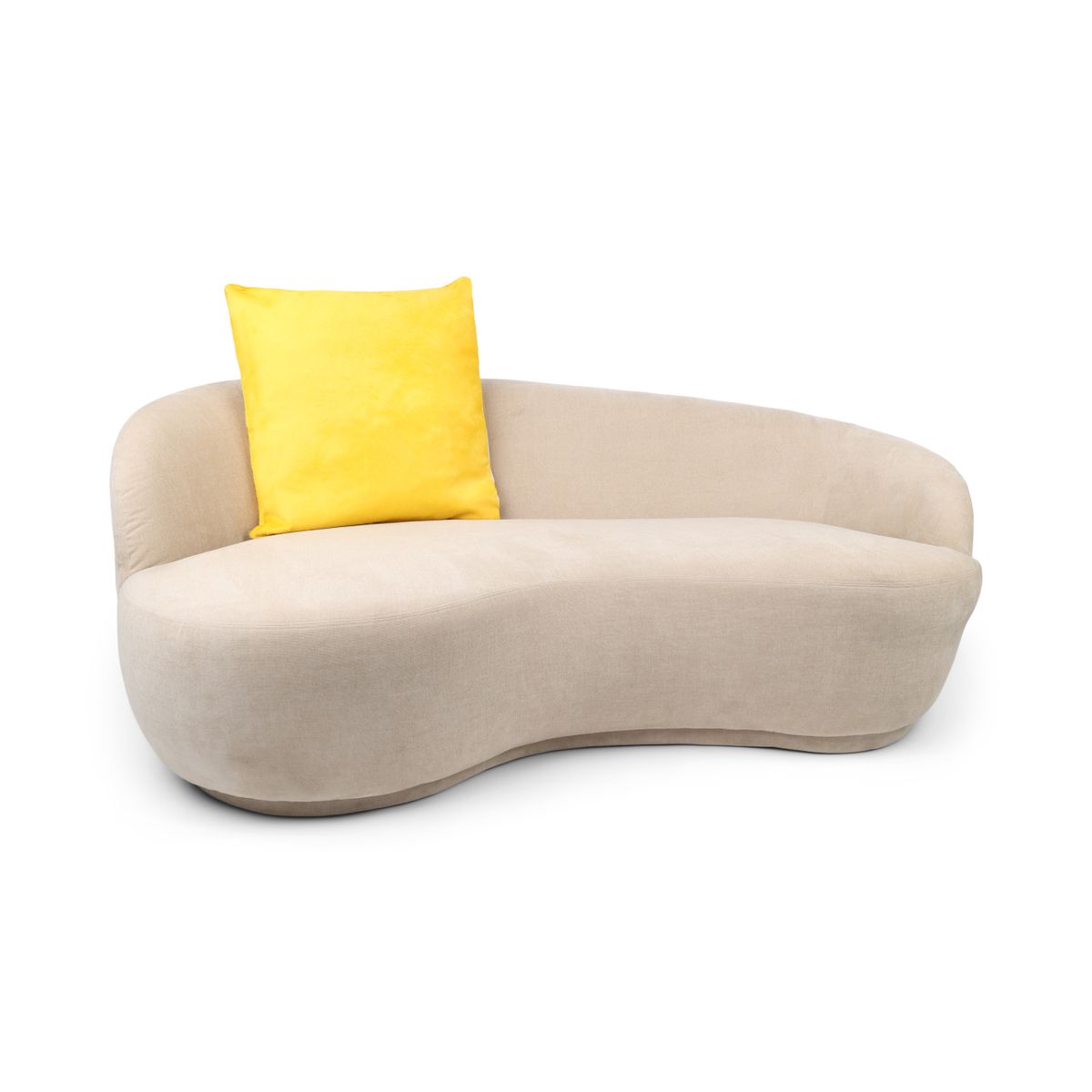Premium Cowhide Cushion | Doublesided | Pattern  Bright Yellow