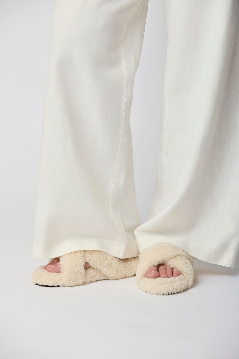 Curly Cross Slipper Nature