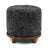 Simon Stool | Short Wool | D46xH42 cm Anthracite