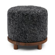 Simon Stool | Short Wool | D46xH42 cm Anthracite