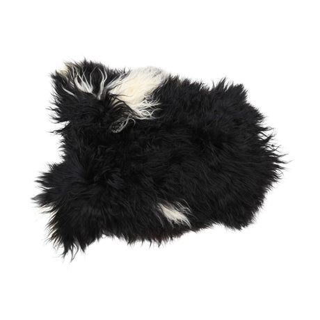 Icelandic Sheepskin | Natural Colors | Long Wool | 90 cm Spotted (Black with White Spots)