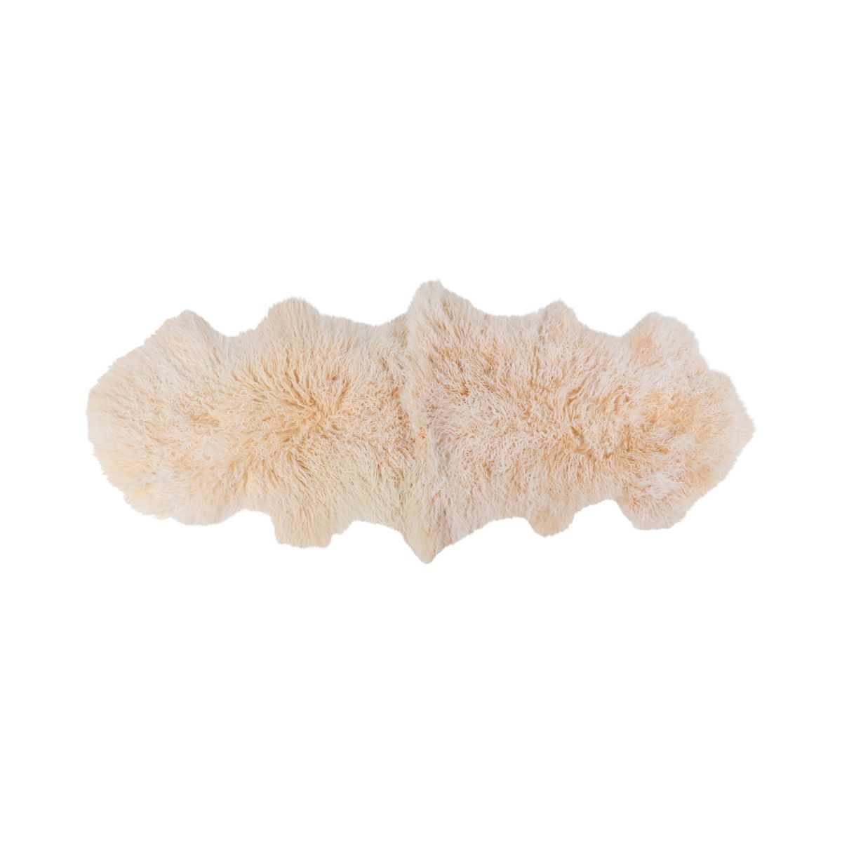 Double Mongolian Sheepskin | 150 x 55 cm Arctic Sunrise