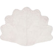 Short Wool Curly Sheepskin Shell Design Rug | 210x150 cm Ivory