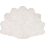 Short Wool Curly Sheepskin Shell Design Rug | 210x150 cm Ivory
