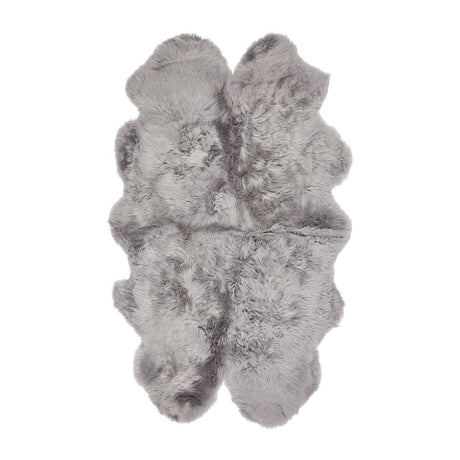 Quadruple Sheepskin | Long Wool | New Zealand | 170x110 cm Light Grey