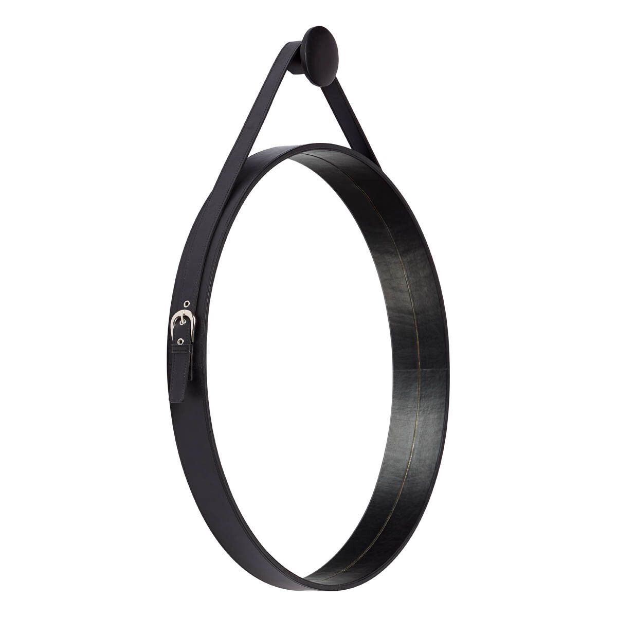 Leather Mirror Ø60 cm
