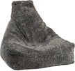 Sheepskin Bean Bag Chair | Short Wool | 100x100x80 cm Graphite