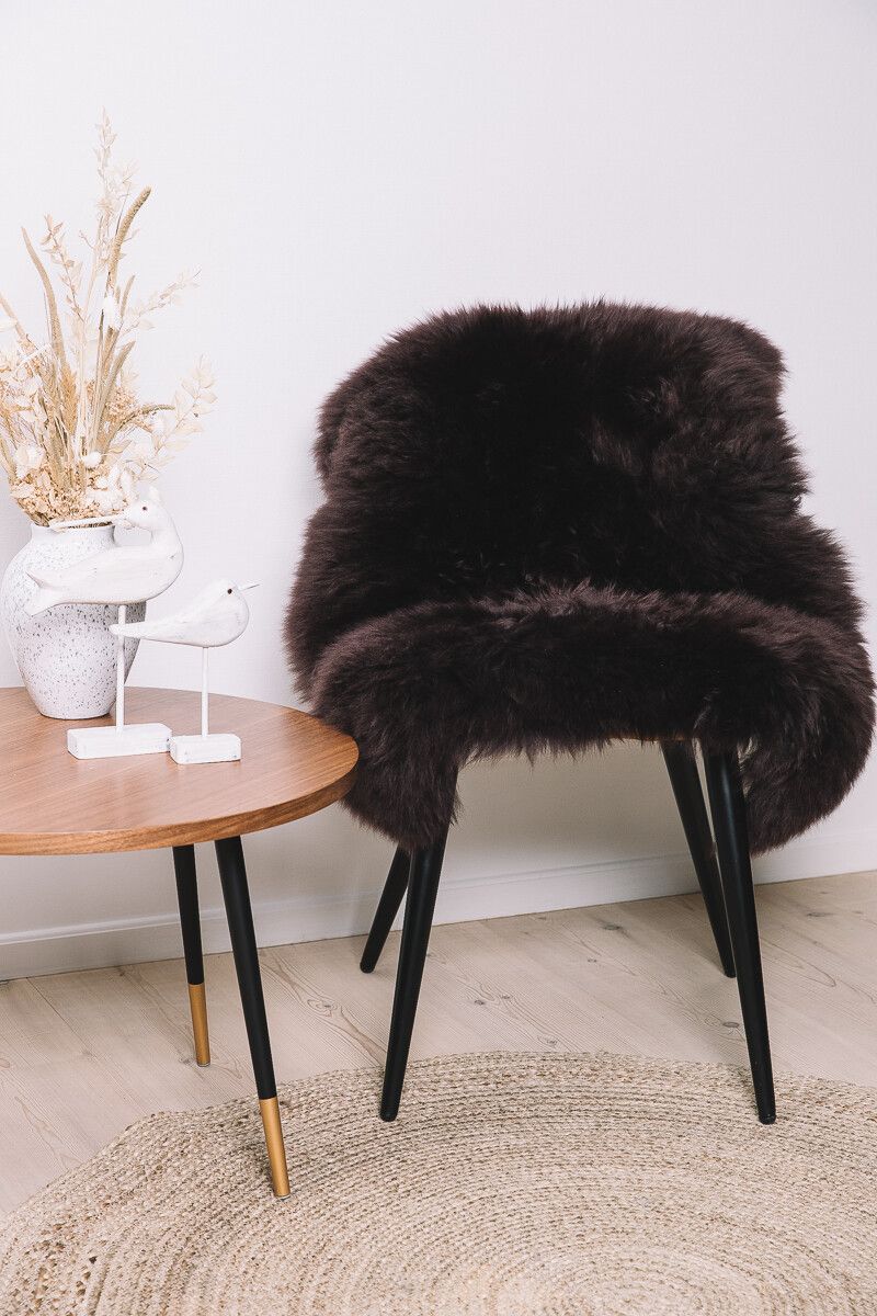 New Zealand Sheepskin | Long Wool | 100 cm Chocolate