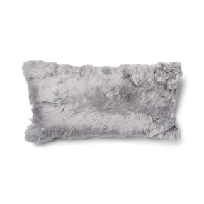 Alpaca Cushion | Long Wool Light Grey