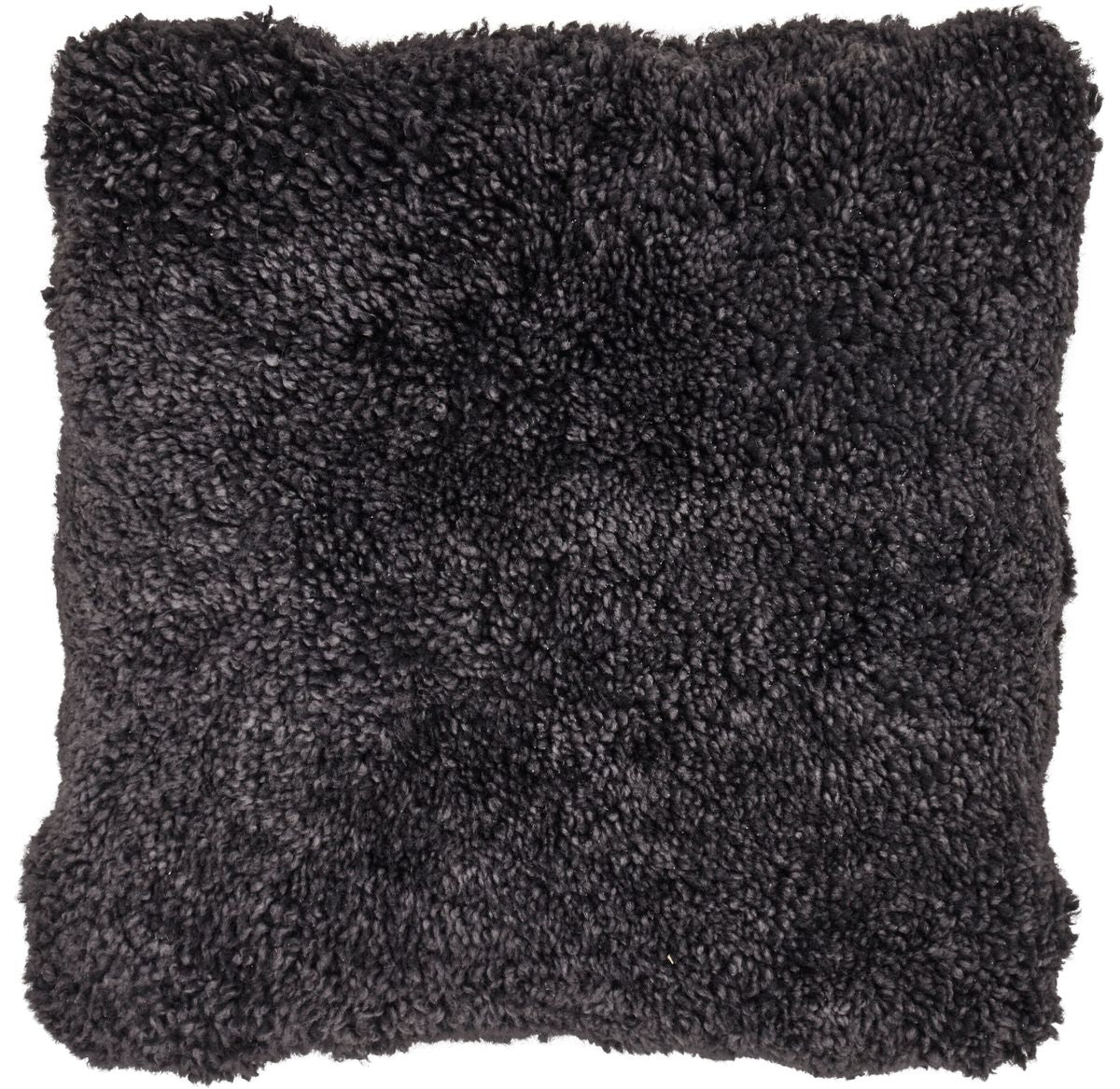 Short Wool Sheepskin Cushion Doublesided 40x40 cm