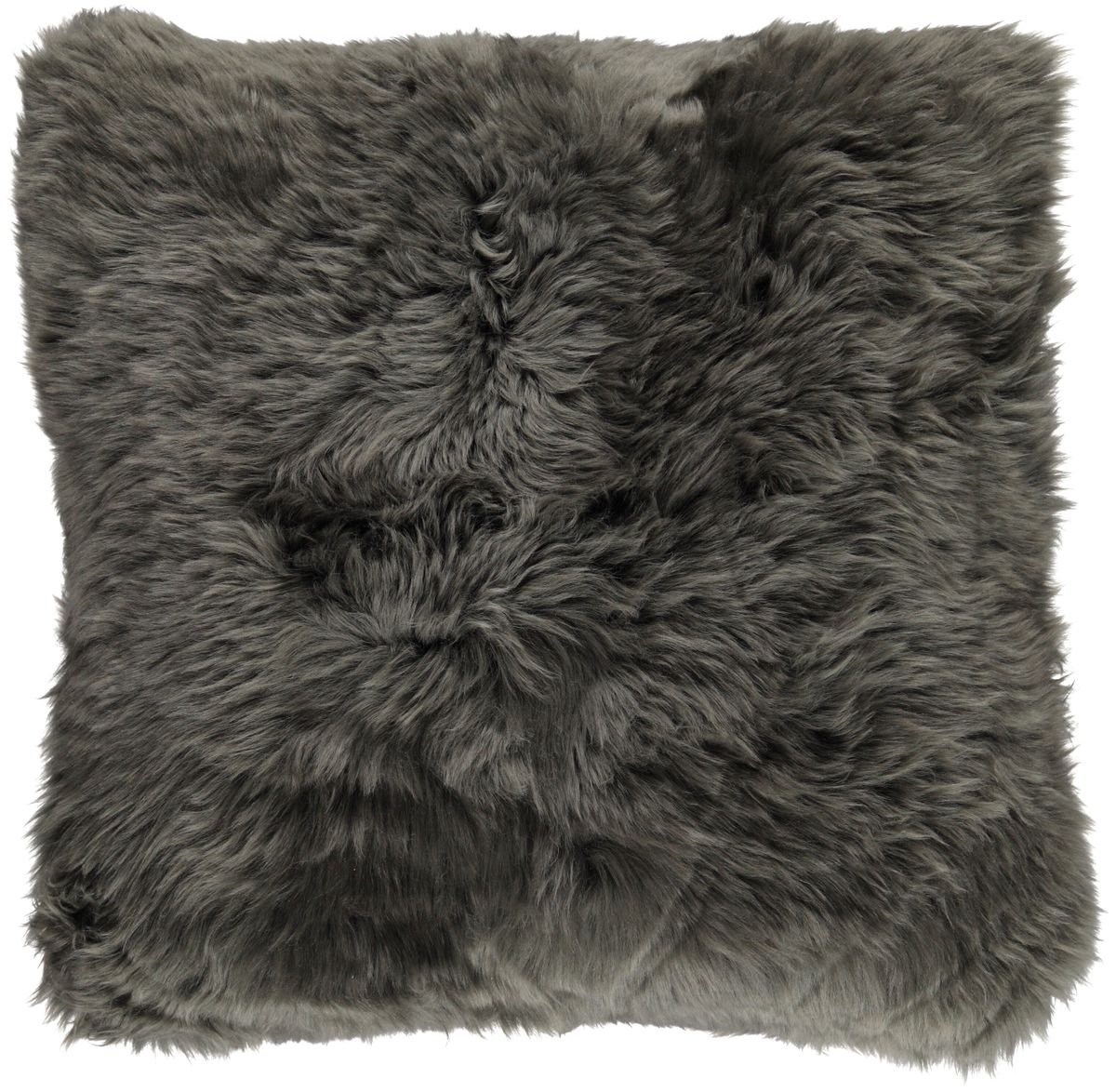 Long-Wool Sheepskin Cushion | 50x50 cm Hedge Green