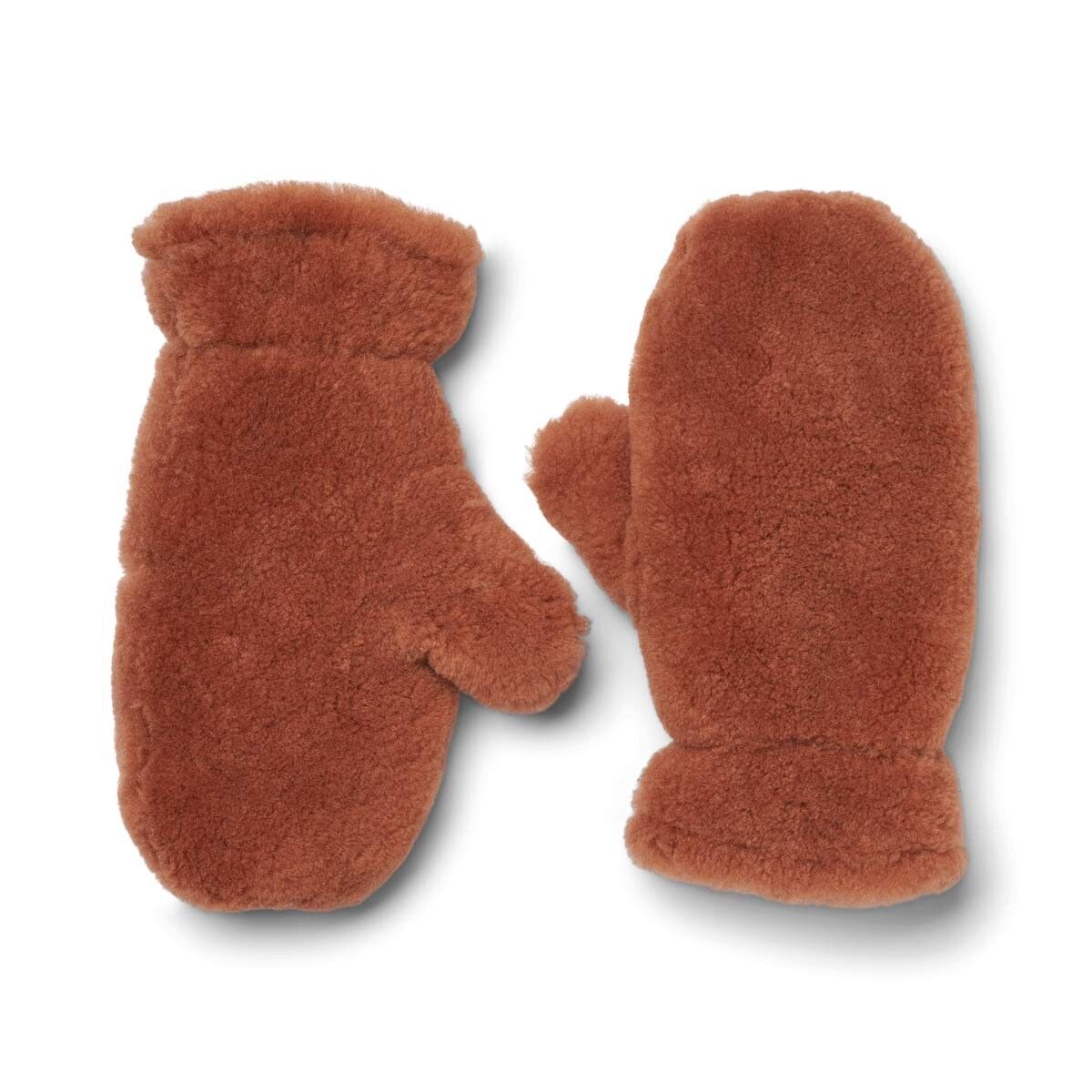 Monta Mittens Leather Brown