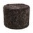 Short Wool Curly Sheepskin Pouf Cappuccino