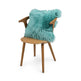 Sheepskin Cushion | Long Wool | New Zealand | 50x50 cm Turquoise