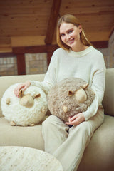 Cute Sheep Cushion Ø20 cm | Ø26 cm | Ø34 cm Taupe