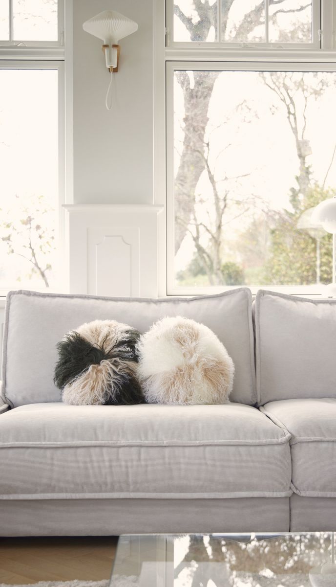 Curly Cake Cushion | Ø38 | Ø45 cm | Ø62 cm Arctic Sunrise/Dove