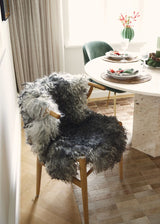 Gotlandic Sheepskin | Curly Short Wool | 90-100 cm Natural Grey